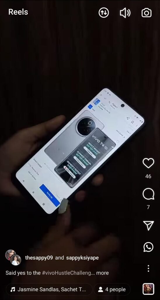 Swapnapurti’s Gen Z-style expressive reel for the vivo Hustle Challenge campaign