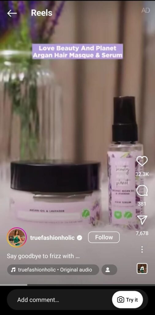 “Pooja Raina glowing with frizz-free hair, proving it’s easy to say bye to frizz every day.”