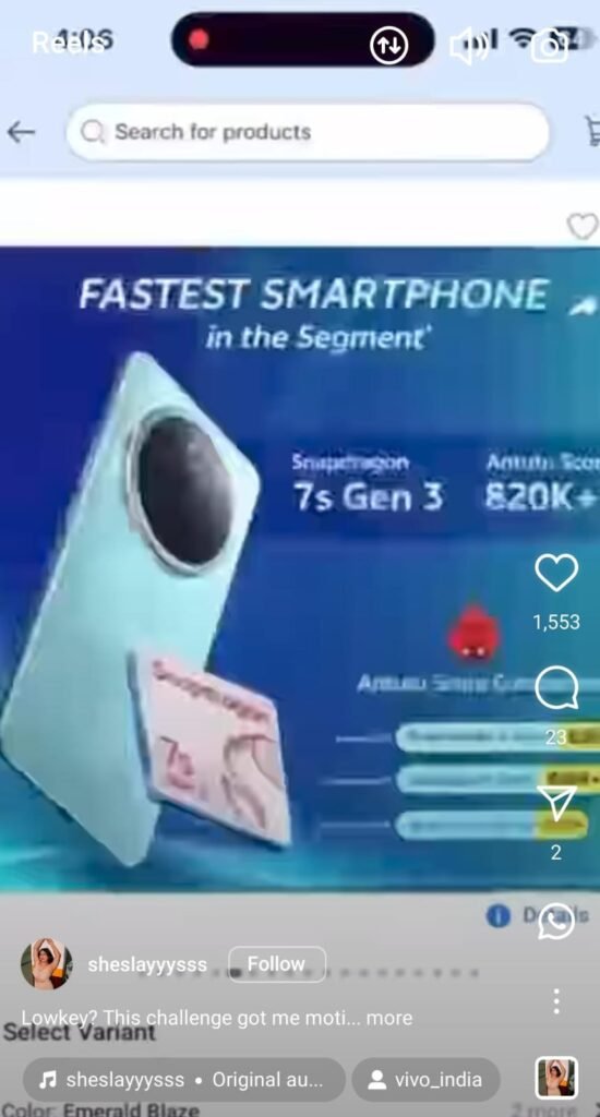 Simran’s chill and motivational comeback reel for the vivo Hustle Challenge campaign