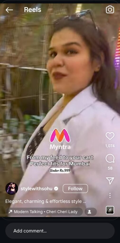 Creator showcases elegant and festive outfit transitions in a culturally rich setting, reflecting Moradabad’s fashion vibes.