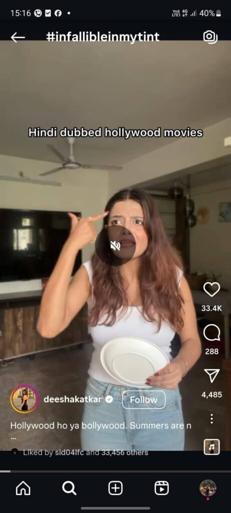 Deesha Katkar recreates Hindi-dubbed Hollywood chaos while showcasing sweat-proof L’Oréal Skin Tint in a fun, dramatic summer makeup reel.